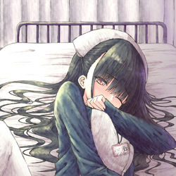 This is a pixiv picture whose title is 献身的なナースさん.