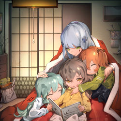 This is a pixiv picture whose title is 夜話 / Evening Talking.
