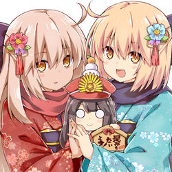 This is a pixiv picture whose title is 明けましておめで沖田さん.