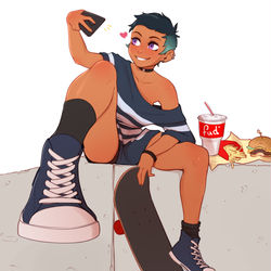 This is a pixiv picture whose title is Skater Riley.