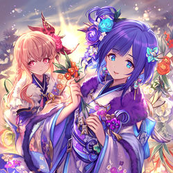 This is a pixiv picture whose title is 【神撃のバハムート】ニューイヤー・ラズリ＆ジャスパー.
