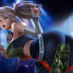 This is a pixiv picture whose title is Akali - True Damage.
