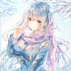 This is a pixiv picture whose title is winter　(マフラー).