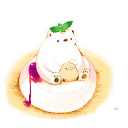 This is a pixiv picture whose title is しろくまブラマンジェ.