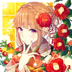 This is a pixiv picture whose title is 椿.