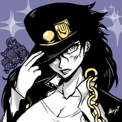 This is a pixiv picture whose title is Fem Jotaro.