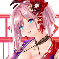 This is a pixiv picture whose title is 着物武蔵.