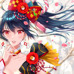 This is a pixiv picture whose title is 明けの春.