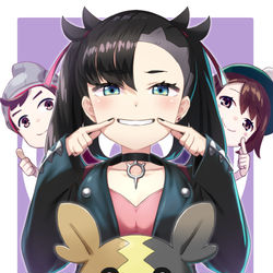 This is a pixiv picture whose title is 笑顔の練習.