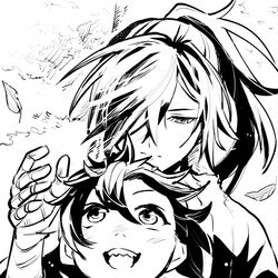 This is a pixiv picture whose title is どろろ絵.