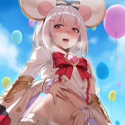 This is a pixiv picture whose title is パレード中で団長を見たビカラちゃん.