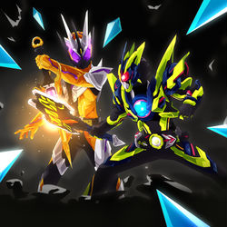 This is a pixiv picture whose title is HIDEN vs ZAIA.