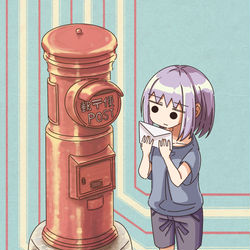 This is a pixiv picture whose title is 丸型ポスト.