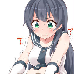This is a pixiv picture whose title is 体育座りが出来ない阿賀野姉.