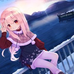 This is a pixiv picture whose title is 洞爺湖の前で.