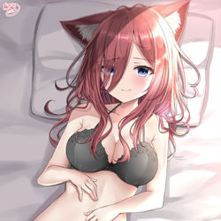 This is a pixiv picture whose title is 猫耳三玖.