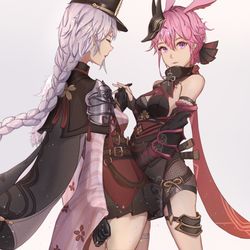 This is a pixiv picture whose title is 八重樱x卡莲3.