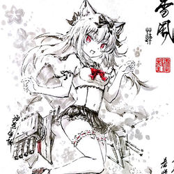 This is a pixiv picture whose title is 【極道畫師】雪風（蓮）.