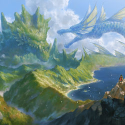 This is a pixiv picture whose title is 山育ち／海育ち.