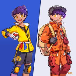 This is a pixiv picture whose title is ホップと一緒にDLCやりたい思いを込めた落書き.