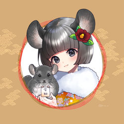 This is a pixiv picture whose title is ネズミちゃん.
