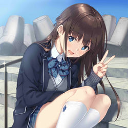 This is a pixiv picture whose title is ピースサイン.