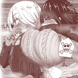 This is a pixiv picture whose title is 白黒双子姉妹の日常 第17話「揺らせ！？福女だっしゅ！」.