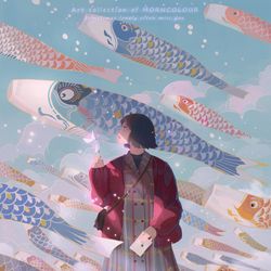 This is a pixiv picture whose title is 晴天之上.
