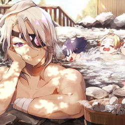 This is a pixiv picture whose title is 温泉巡り.