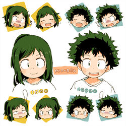 This is a pixiv picture whose title is MHAらくがき.