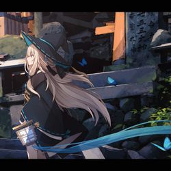 This is a pixiv picture whose title is 灯火ノ案内人.