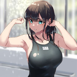 This is a pixiv picture whose title is 目で追ってしまうクラスの女子.