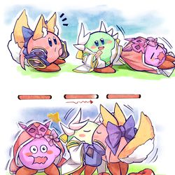 This is a pixiv picture whose title is FGOなカービィ.
