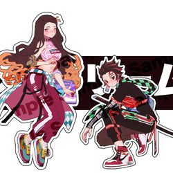 This is a pixiv picture whose title is 鬼滅の刃 Hypebeast.