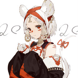 This is a pixiv picture whose title is 🐭.