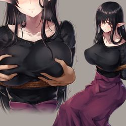 This is a pixiv picture whose title is エルフ耳な深沙希さん.