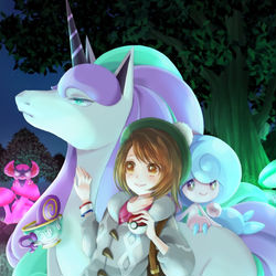This is a pixiv picture whose title is ルミナスメイズの森.
