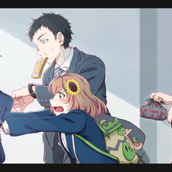 This is a pixiv picture whose title is 朝.