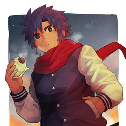 This is a pixiv picture whose title is もぐもぐカイル.