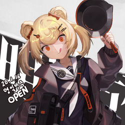 This is a pixiv picture whose title is 明日方舟 open.