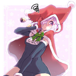 This is a pixiv picture whose title is スク水サンタシルビアちゃん.