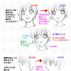 This is a pixiv picture whose title is ちょっと昔の個人メモ：神絵師を研究して絵の引き出しを増やす.