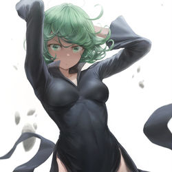 This is a pixiv picture whose title is タツマキ (Tatsumaki).
