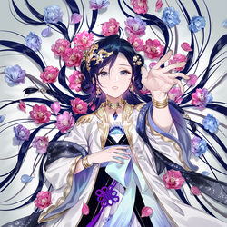 This is a pixiv picture whose title is 後宮の花は偽りを隠す.