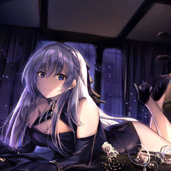 This is a pixiv picture whose title is 夜.