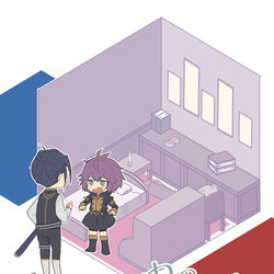 This is a pixiv picture whose title is 【2/16刻印の誇り9】フェリベル本サンプル.