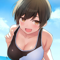 This is a pixiv picture whose title is 海で遊ぶ.