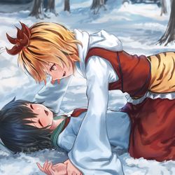 This is a pixiv picture whose title is がお.