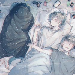 This is a pixiv picture whose title is 目が覚めたら明日.