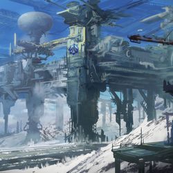 This is a pixiv picture whose title is 【PFAOS】首都ハイロック_全景.
